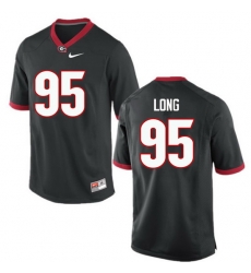 Men Georgia Bulldogs #95 Marshall Long College Football Jerseys-Black