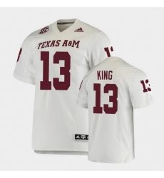 Men Texas A&M Aggies Haynes King College Football White Premier Jersey