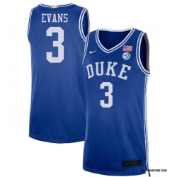 Men Duke Blue Devils Isaiah Evans #3 Blue Stitched NCAA Basketball Jersey
