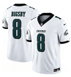 Men Eagles #8 BIGSBY White F U S E Stitched Jersey Men Eagles #8 BIGSBY White F U S E Stitched Jersey