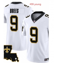 Saints 99 Young White Jersey Saints 99 Young White Jersey