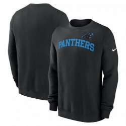 Men Nike Black Carolina Panthers Club Pullover Sweatshirt