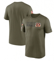 Men Cincinnati Bengals Olive 2022 Salute To Service Legend Team T Shirt