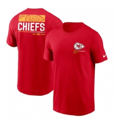 Men Kansas City Chiefs Red Team Incline T Shirt