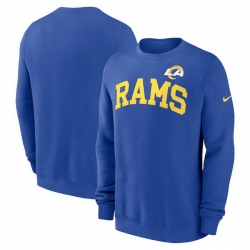 Men Nike Royal Los Angeles Rams Club Pullover Sweatshirt