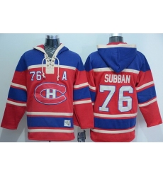 Men Montreal Canadiens 76 P K Subban Red Sawyer Hooded Sweatshirt Stitched NHL Jersey Men Montreal Canadiens 76 P K Subban Red Sawyer Hooded Sweatshirt Stitched NHL Jersey