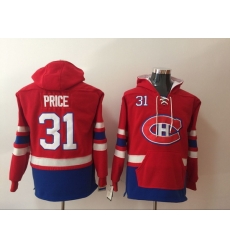 Men Montreal Canadiens Carey Price 31 Red Stitched NHL Hoodie Men Montreal Canadiens Carey Price 31 Red Stitched NHL Hoodie