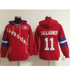 Montreal Canadiens 11 Brendan Gallagher Red Women Old Time Heidi NHL Hoodie Montreal Canadiens 11 Brendan Gallagher Red Women Old Time Heidi NHL Hoodie