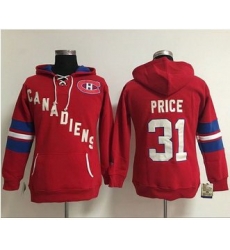 Women Montreal Canadiens 31 Carey Price Red Old Time Heidi NHL Hoodie Women Montreal Canadiens 31 Carey Price Red Old Time Heidi NHL Hoodie