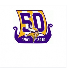 Stitched Minnesota Vikings 50th Anniversary Jersey Patch Stitched Minnesota Vikings 50th Anniversary Jersey Patch