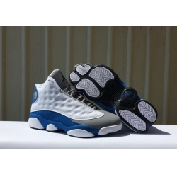 Air Jordan 13 Retro Men Shoes Grey White Blue
