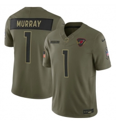 Men Arizona Cardinals 1 Kyler Murray Olive 2025 F U S E  Salute to Service Limited Stitched Football Jersey