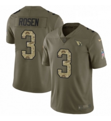 Men Nike Arizona Cardinals 3 Josh Rosen Limited OliveCamo 2017 Salute to Service NFL Jersey