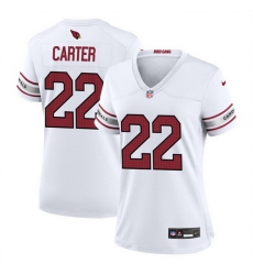 Women Arizona Cardinals 22 Michael Carter White 2023 Stitched Jersey