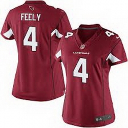Women Nike Cardinals 4 Jay Feely Red Game Jersey