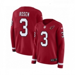 Womens Nike Arizona Cardinals 3 Josh Rosen Limited Red Therma Long Sleeve NFL Jersey