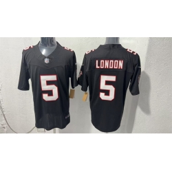 Men Atlanta Falcons  5 Drake London Black F U S E  Vapor Untouchable Limited Stitched Football Jersey
