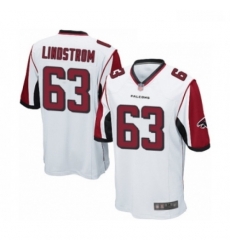 Men Atlanta Falcons 63 Chris Lindstrom Game White Football Jersey