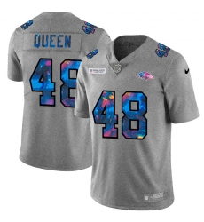 Baltimore Ravens 48 Patrick Queen Men Nike Multi Color 2020 NFL Crucial Catch NFL Jersey Greyheather