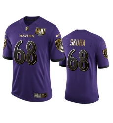 Baltimore Ravens 68 Matt Skura Men Nike Purple Team 25th Season Golden Limited NFL Jersey
