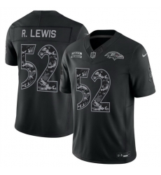 Men Baltimore Ravens  52 Ray Lewis Black F U S E  2026 Salute to Service Limited Stitched Football Jersey