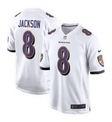 Men Baltimore Ravens 8 Lamar Jackson White Limited Football Game Jersey Men Baltimore Ravens 8 Lamar Jackson White Limited Football Game Jersey