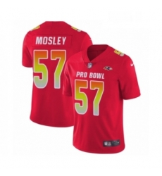 Mens Nike Baltimore Ravens 57 CJ Mosley Limited Red AFC 2019 Pro Bowl NFL Jersey