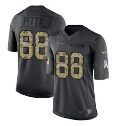 Nike Ravens #88 Dennis Pitta Black Mens Stitched NFL Limited 2016 Salute to Service Jersey