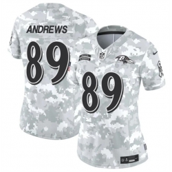 Women Baltimore Ravens 89 Mark Andrews 2024 F U S E Arctic Camo Salute To Service Limited Stitched Football Jersey