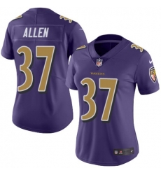 Women Javorius Allen Baltimore Ravens Limited Purple Color Rush Jersey