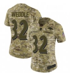 Womens Nike Baltimore Ravens 32 Eric Weddle Limited Camo 2018 Salute to Service NFL Jersey