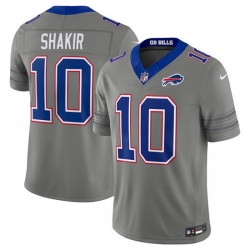 Men Buffalo Bills  10 Khalil Shakir Gray F U S E  2026 Nickel City Vapor Stitched Football Jersey