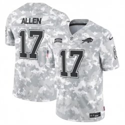 Men Buffalo Bills 17 Josh Allen 2024 Arctic Camo Salute To Service Limited Stitched Football Jersey