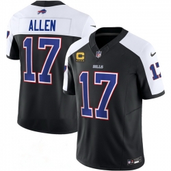 Men Buffalo Bills  17 Josh Allen Black Alternate 2026 F U S E  4 Star C Patch Vapor Untouchable Limited Stitched Football Jersey