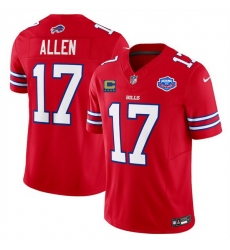 Men Buffalo Bills 17 Josh Allen Red 2025 F U S E With Farewell Patch And 4 Star C Patch Vapor Untouchable Limited Stitched Football Jersey Men Buffalo Bills 17 Josh Allen Red 2025 F U S E With Farewell Patch And 4 Star C Patch Vapor Untouchable Limited Stitched Football Jersey