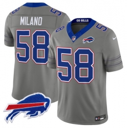 Men Buffalo Bills  58 Matt Milano Gray F U S E  2026 Nickel City Vapor Stitched Football Jersey