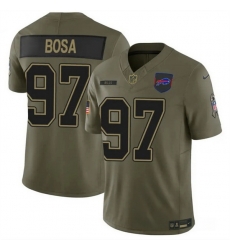 Men Buffalo Bills 97 Joey Bosa Olive 2025 F U S E  Salute to Service Limited Stitched Football Jersey