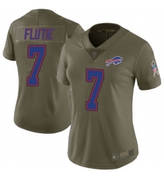 Women Buffalo Bills Doug Flutie Green Limited 2017 Salute to Service Jersey