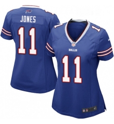 Womens Nike Buffalo Bills 11 Zay Jones Game Royal Blue Team Color NFL Jersey