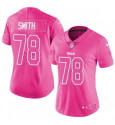 Womens Nike Buffalo Bills 78 Bruce Smith Limited Pink Rush Fashion NFL Jersey