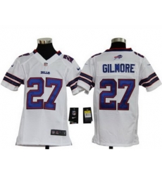 Youth Nike Buffalo Bills 27 Gilmore Game White Jerseys