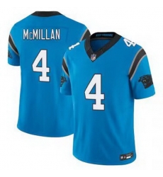 Men Carolina Panthers 4 Tetairoa McMillan Blue Limited Stitched Jersey Men Carolina Panthers 4 Tetairoa McMillan Blue Limited Stitched Jersey