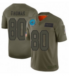 Men Carolina Panthers 80 Ian Thomas Limited Camo 2019 Salute to Service Football Jersey