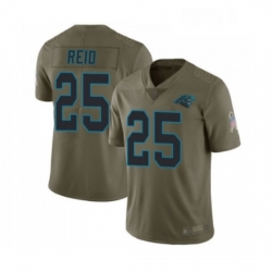 Mens Carolina Panthers 25 Eric Reid Limited Olive 2017 Salute to Service Football Jersey