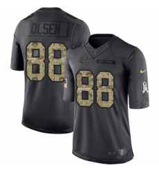 Mens Nike Carolina Panthers 88 Greg Olsen Limited Black 2016 Salute to Service NFL Jersey