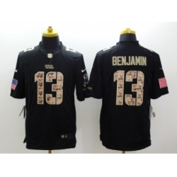 Nike Carolina Panthers 13 Kelvin Benjamin Black Limited Salute to Service NFL Jersey