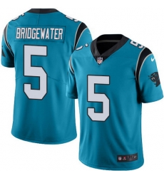 Nike Panthers 5 Teddy Bridgewater Blue Alternate Men Stitched NFL Vapor Untouchable Limited Jersey