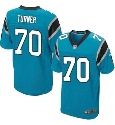 Nike Panthers #70 Trai Turner Blue Alternate Mens Stitched NFL Elite Jersey