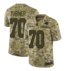 Nike Panthers #70 Trai Turner Camo Mens Stitched NFL Limited 2018 Salute To Service Jersey