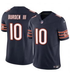 Men Chicago Bears 10 Luther Burden III Navy 2025 F U S E  Vapor Untouchable Limited Stitched Football Jersey
